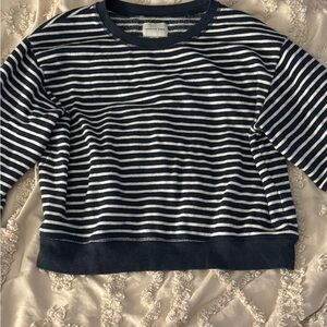 AE Striped Navy and White Sweater